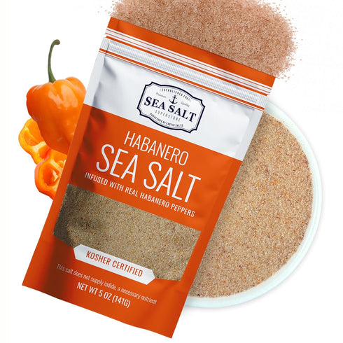 Spicy Hot Habanero Sea Salt Infused with Real Habanero Peppers Natural Premium