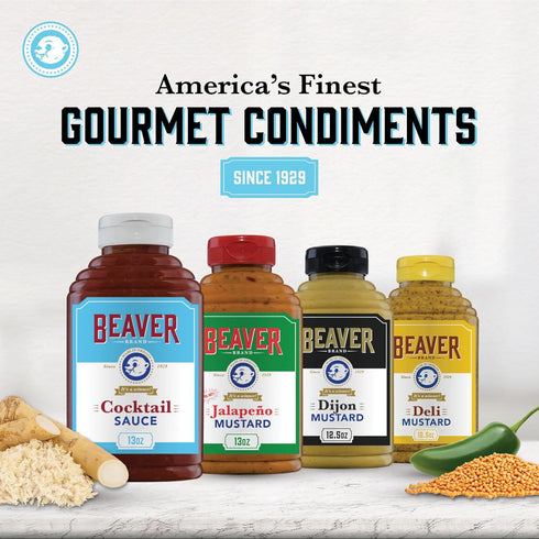 13oz, Beaver Brand Cocktail Sauce with Fresh-Grated Horseradish, Zesty Seafood & Shrimp Cocktail Sauce