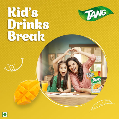 500 (17.6 oz) Tang Mango Instant Drink Mix, grams pouch - India