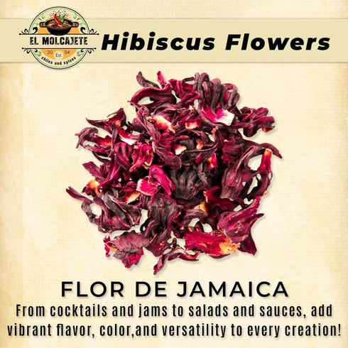 (4 oz) Dried Hibiscus Flowers All Natural Cut & Sifted Whole Petals for Hibiscus Tea, Mexican Agua Fresca, Flor de