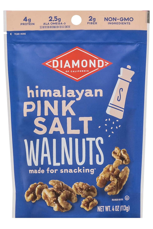 Diamond of California Himalayan Pink Salt Walnut Snack Nuts, 4 oz. (4