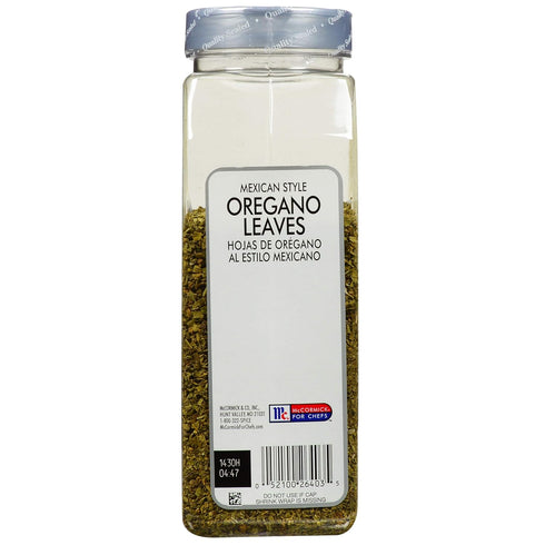 McCormick Culinary Mexican Style Oregano Leaves, 5 oz - One 5 Ounce Container of Dried Mexican Oregano Leaves, Best in Tomato Dishes, Southwestern Dishes, Grilled Meats and More