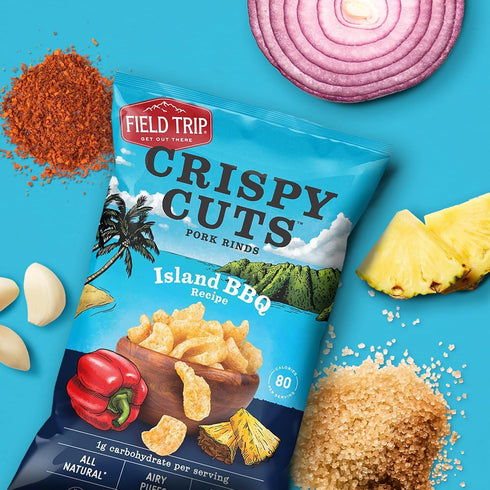 2.5oz 4 Pack, Field Trip Gluten Free Pork Rinds, Paleo and Keto Friendly Airy Puffs, Crunchy High Protein Snacks, Low