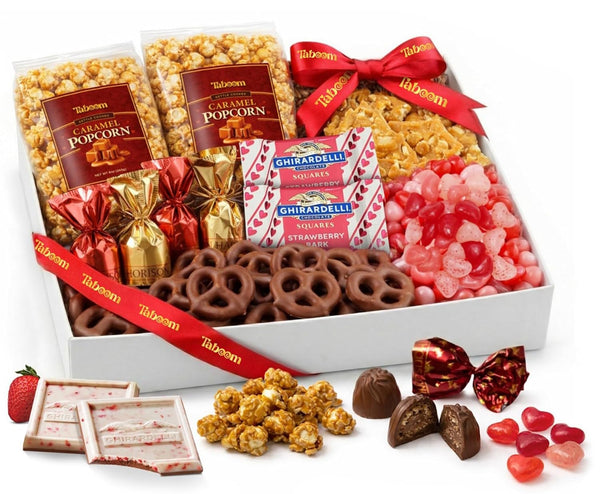 Valentines Day Chocolate Gift Basket - Assortment Tray Sweet & Savery Gourmet