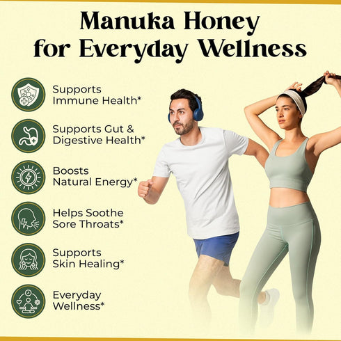 15+ 515+ (250g 8.8oz) Immune Center of Paradise Raw Manuka Honey Certified UMF | MGO / Glass Jar - Pure & Natural New