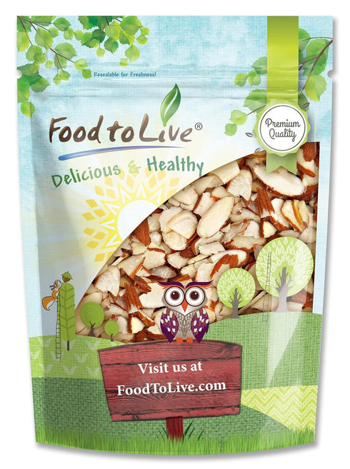 Food to Live California Natural Sliced Almonds, 2 Pounds Raw Unblanched Almond