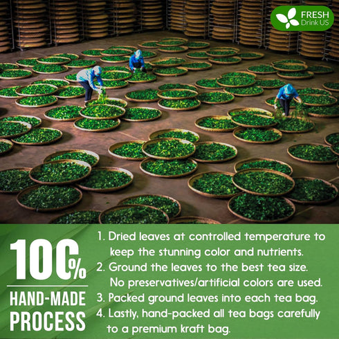 40 100% FreshDrinkUS, Premium Bay Leaf Tea Bags, Natural & Pure from Bay Leaves. Loose Leaf Bay Herbal Tea. Made