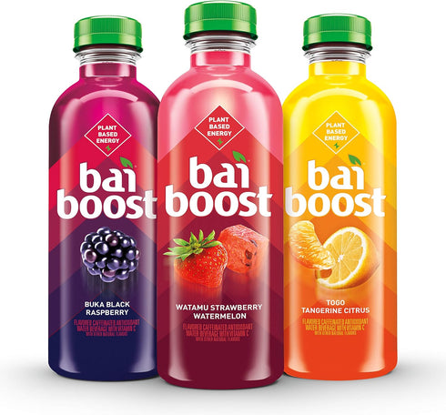 18 oz Bai Boost Watamu Strawberry Watermelon, Antioxidant Infused Beverage, fl bottle