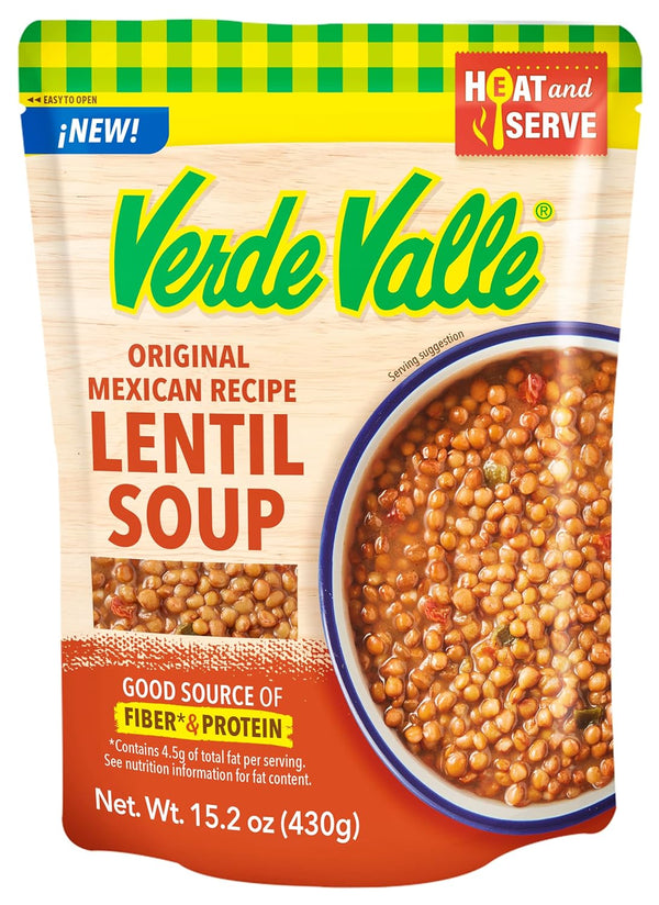 Verde Valle Original Recipe Lentil Soup Fresh Ready to Eat 15.2 oz