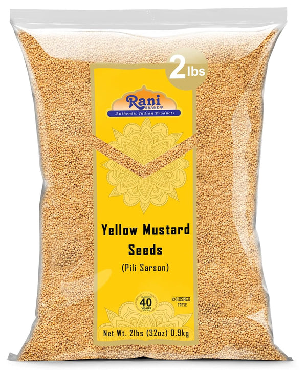 Rani Yellow Mustard Seeds Whole Spice 32oz (2lbs) 908g ~ Ideal for