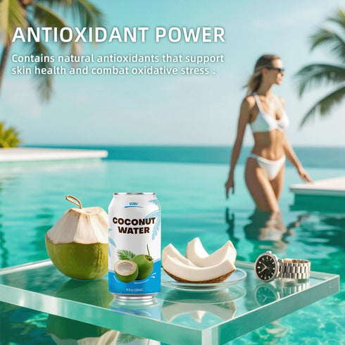 VIIBI 11 Oz (Pack 24 Coconut Water, NO added Sugar, The Original Flavor - Made with Fresh Coconut Water, Natural
