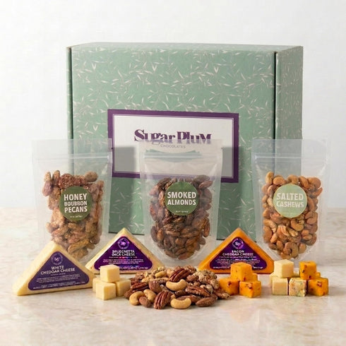 Cheese and Nuts Gift Basket - Gift Basket for Men, Women, Birthday,