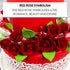 2 Count Global Sugar Art Premium Rose Sugar Cake Topper Flower Spray, Deep Red, by Chef Alan Tetreault