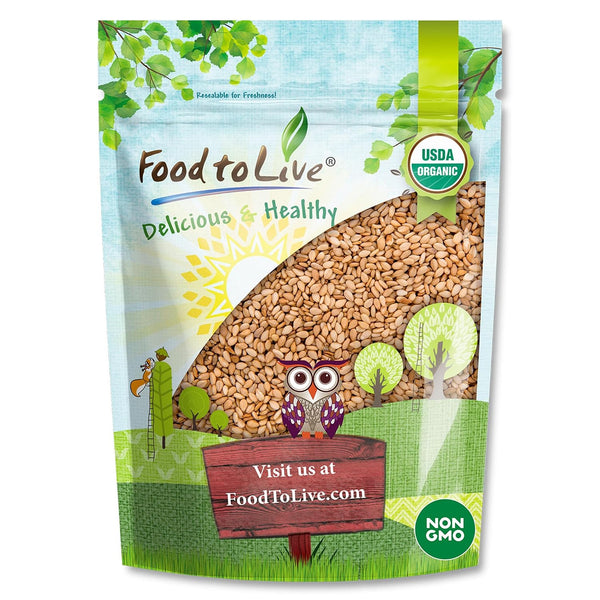 Food to Live Organic Toasted Hulled Sesame Seeds, 4 Pounds Crunchy and