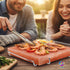 8x8x1 ZK Himalayan Salt Cooking Block Plate with Steel Tray Holder- Food Grade Rock Salt for Grilling, Cutting