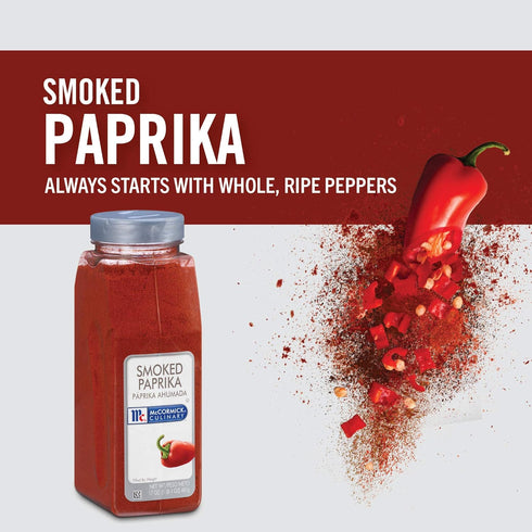 McCormick Culinary Smoked Paprika 17 oz Container for Spanish Cuisine, Chicken, Fish, Pork, and More