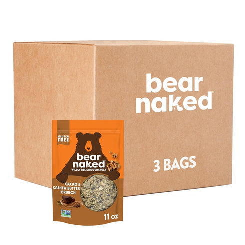 Bear Naked Granola Cereal, Whole Grain Granola, Breakfast Snacks, Cacao and Cashew