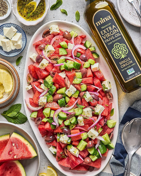 16.9 Oz (Pack 6), 0.2% 500 ml Mina Moroccan Olive Oil Extra Virgin Fl of New Harvest, Polyphenol Rich Olive Oil, Single