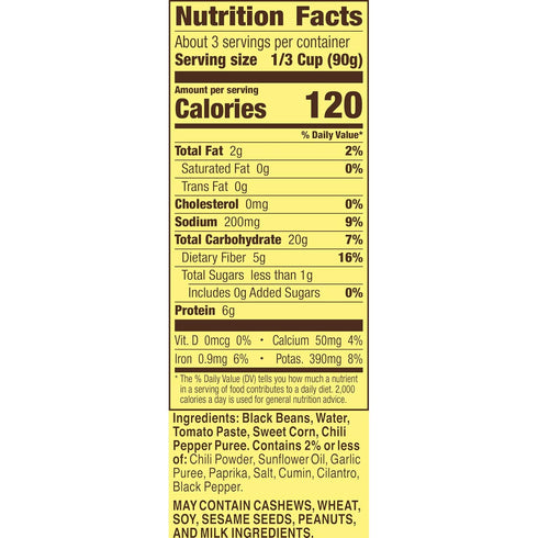8.8 oz Old El Paso Black Beans, Santa Fe Style, Microwavable Pouch