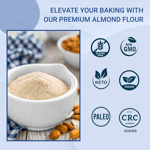Wellbee's 2 lbs Almond Flour, Extra Fine, Gluten Free, Blanched, Low Carb, All Purpose