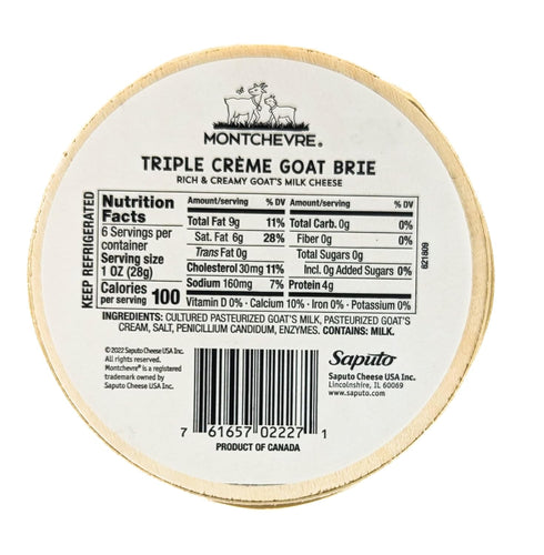 Generic 6.34 oz Triple Creme Goat Brie Montchevre