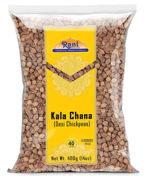 Rani Kala Chana (Desi Chickpeas Chana with skin)14oz (400g) ~ All Natural