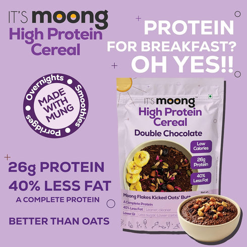 IT'S moong healthy protein 26gms 750 40% It's Moong High Protein Cereal | of protein | Low calories | Gm | less fat |