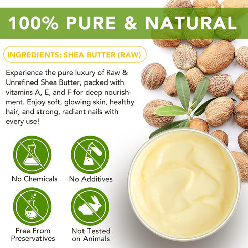 ITSDAWN 7.8 Oz Shea Butter Raw Organic, Raw Unrefined Shea Butter Lotion for Body, Face & Hair, Long-lasting Hydration