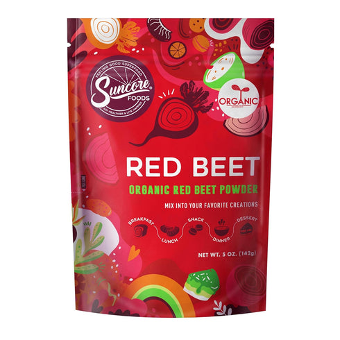 Suncore Foods Organic Red Beet Powder, Gluten-Free, Non-GMO, 5oz (1 Pack)