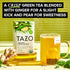 16 TAZO Organic Green Tea, Green Ginger, Caffeinated Tea, Total Bags
