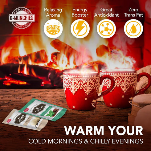 K-Munchies 28 (1.25 oz) Packets 7 Sets Cocoa Classics Hot Chocolate Mix - Assorted Hot Cocoa - Classic Flavors - Rich
