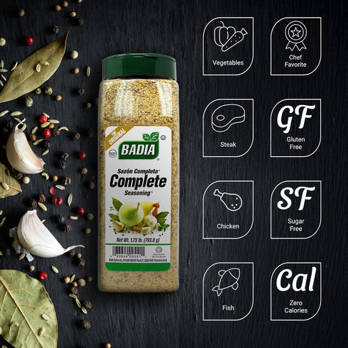 28oz Badia Complete Seasoning, - All-Purpose Spice Blend of Garlic, Onion, Salt, Pepper, Herbs & Spices - Savory