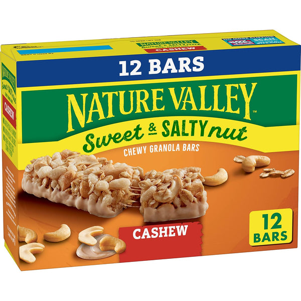 Nature Valley Granola Bars, Sweet and Salty Nut, Cashew, 12 ct, 14.4