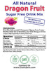 GramZero All Natural Dragon Fruit Zero Calorie Sugar Free Drink Mix, Great For Nutrition Club Loaded Tea, Stevia