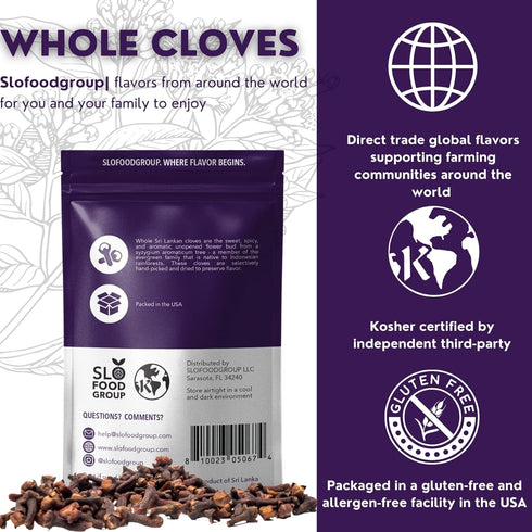 Slofoodgroup Whole Cloves - Hand Picked Cloves, 2 oz