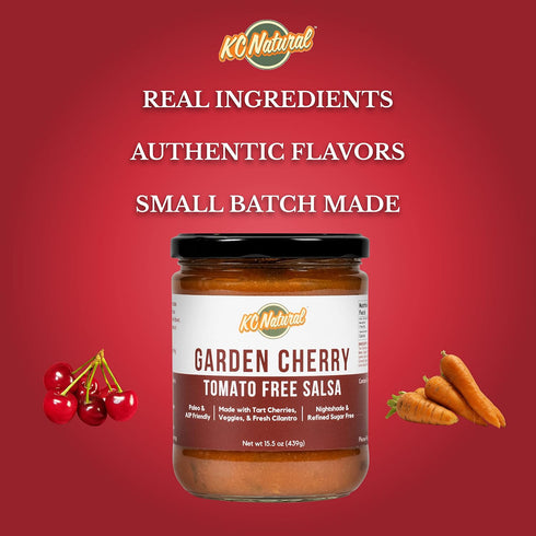 15.5 oz KC Natural - Garden Cherry Tomato Free Salsa - Nightshade Free - Paleo and AIP Friendly