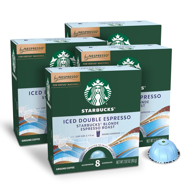 Starbucks by Nespresso Vertuo, Iced Blond Roast Coffee, 32-count Coffee Pods, Brews