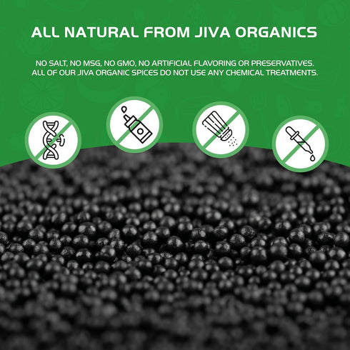 2.75 Jiva Organic Black Mustard Seeds Whole Pound Bulk Bag - Non-GMO Keto Friendly, Non-Irradiated