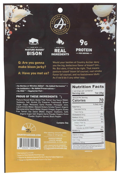 Country OrigInchal, 2 Archer, Jerky Bison Ounce