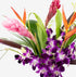 Generic Fresh Orchids and Tropical Flower Bouquet, Purple Orchids, Red Ginger, Heliconia, Mixed Foliage, Hawaiian
