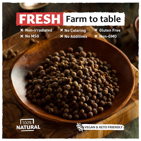 Eastanbul Allspice Berries Whole & Pure, 3.5oz Whole Allspice for Jamaican Jerk & Mulling Spice Mix