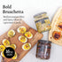 Pack 16 oz Sable & Rosenfeld Olive Bruschetta Variety (Mediterranean & Spicy) Jars, Olive Tapenade Spread