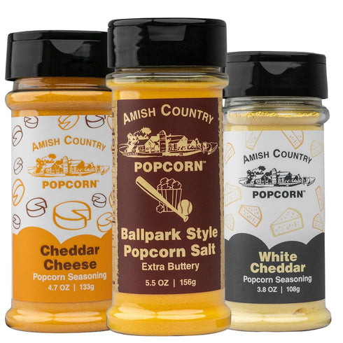Amish Country Popcorn | BallPark Style Buttersalt - 5.5 oz, Cheddar Cheese