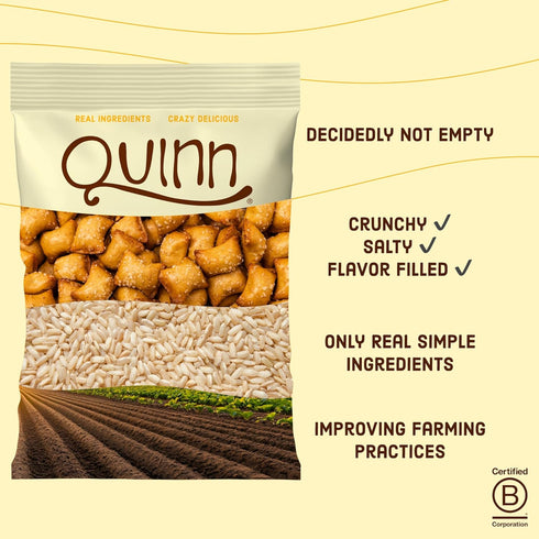6 oz (Pack 1) Quinn Snacks Peanut Butter & Honey Filled Pretzel Sticks - Gluten Free Snack, Sweet & Salty, Made