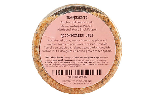 8 Green Jay Gourmet Classic Smoked Bacon Salt - Steak Seasoning & Bacon Seasoning Salt - Applewood Smoked Salt