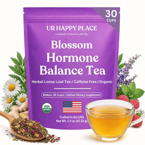 Hormone Balance for Women Tea with Red Raspberry Leaf, Chamomile, Peppermint, Nettle