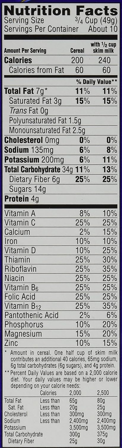 Kellogg's 17oz (Pack 4) , Cracklin' Oat Bran, Box