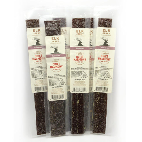 Quiet Harmony Ranch Pemmican Elk Jerky from - 0.65 oz each, 100% Elk Meat -