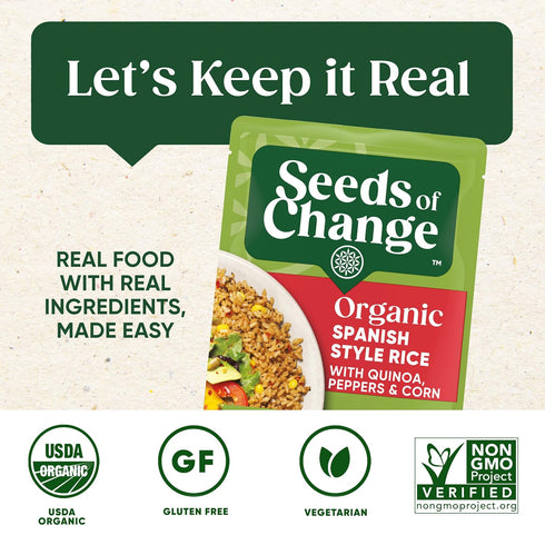 8.5oz SEEDS OF CHANGE Organic Spanish Style Rice