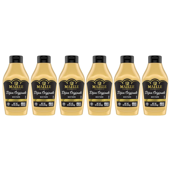 Maille Mustard Dijon Originale Squeeze 8.9 Oz, Pack Of 6, 8.9 Oz